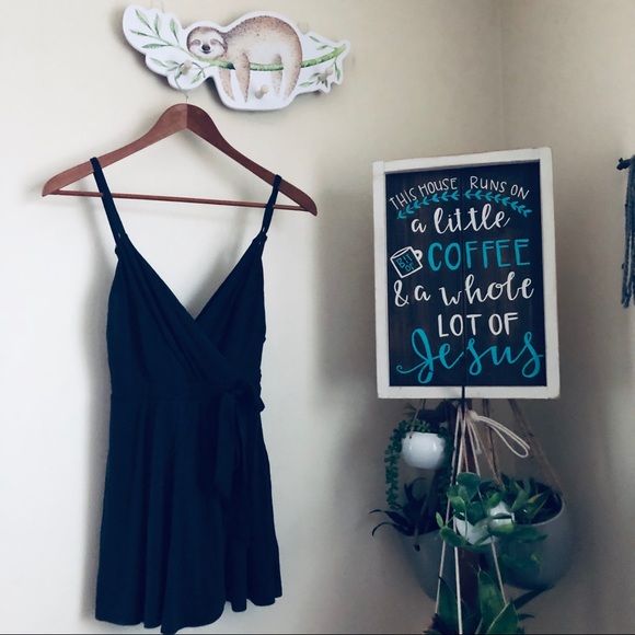 kimchi blue veruca cupro skorted wrap romper dress - Picture 5 of 6